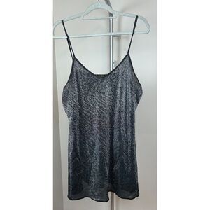 NWT Vintage Y2K 2X Shiny Body Soul Mini Slip Dress Made in USA Silver Tank Club